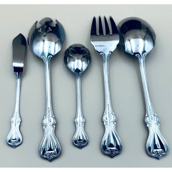 Set Of 5 Towle OLD COLONIAL 18/10 Stainless Serving Pieces - Picture 2 of 3